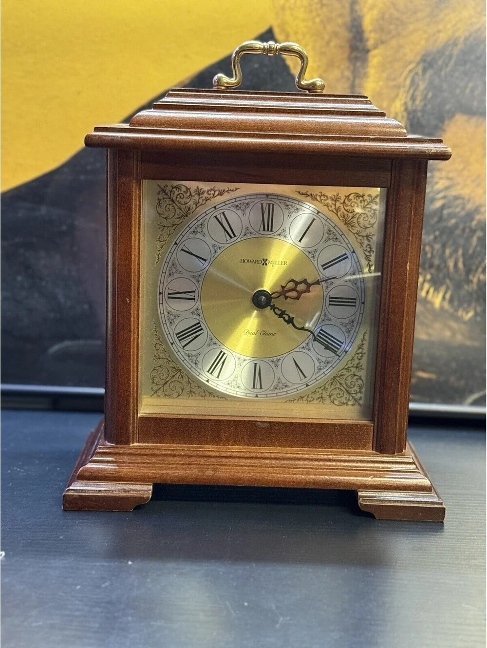 Howard Miller 612-481 Medford Dual Chime Quartz Mantel Clock Wood USA